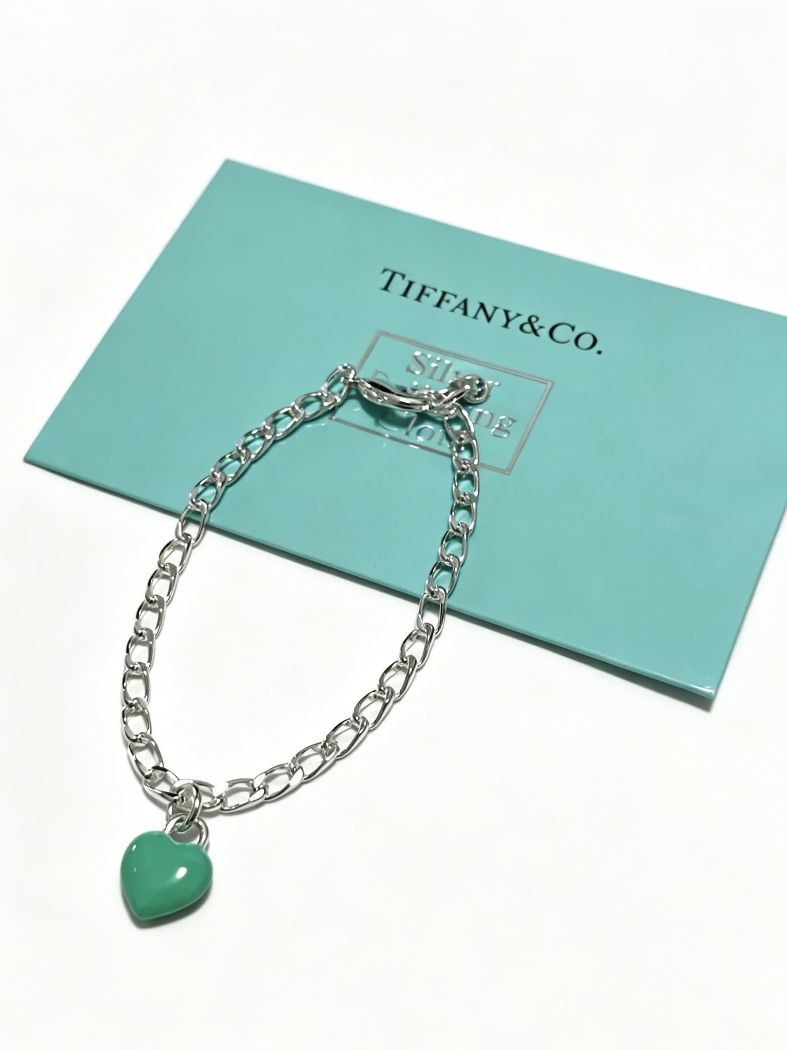 Tiffany & Co. Silver Heart Charm Bracelet